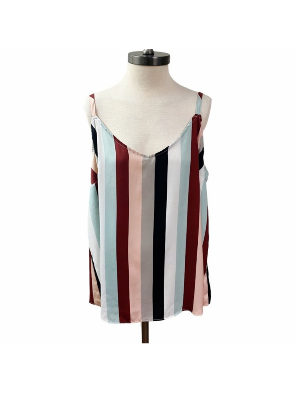 Flowy Summer Office Torrid Sophie Swing Cami Multicolor Stripe Size 2 (US 18/20)